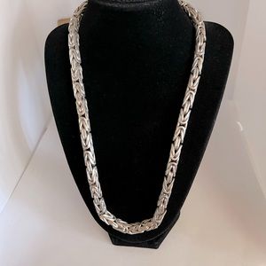 ⛓⛓VERY  heavy Mexican silver 925 3/8 links 179 gams 6.3 oz. --22inches